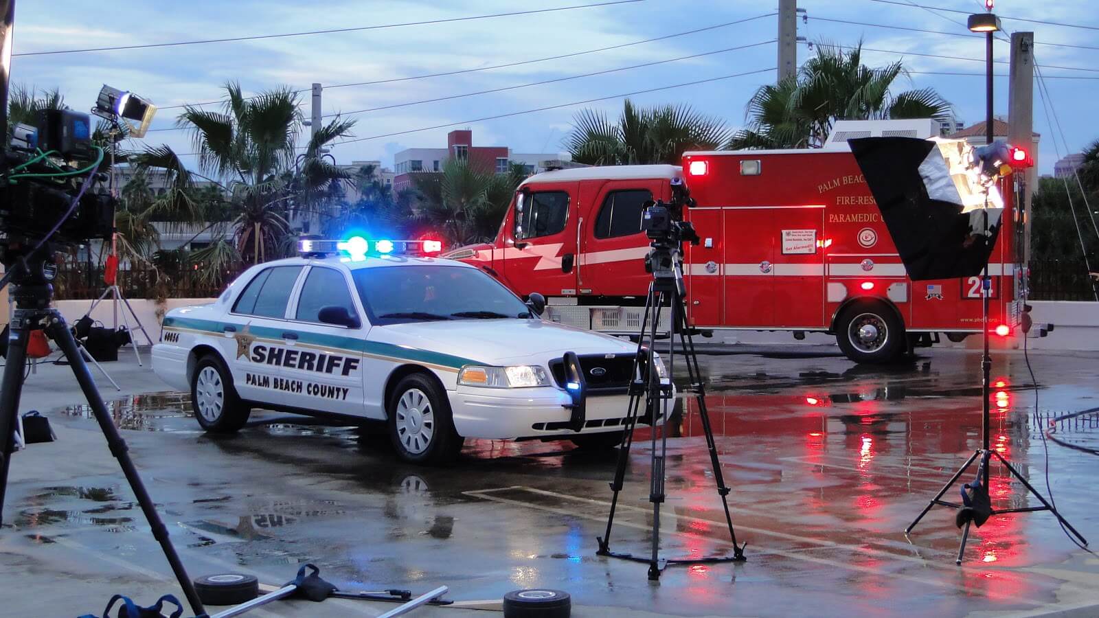 Cop Car After Shooting In The Rain-min Cop Car After Shooting In The Rain-min