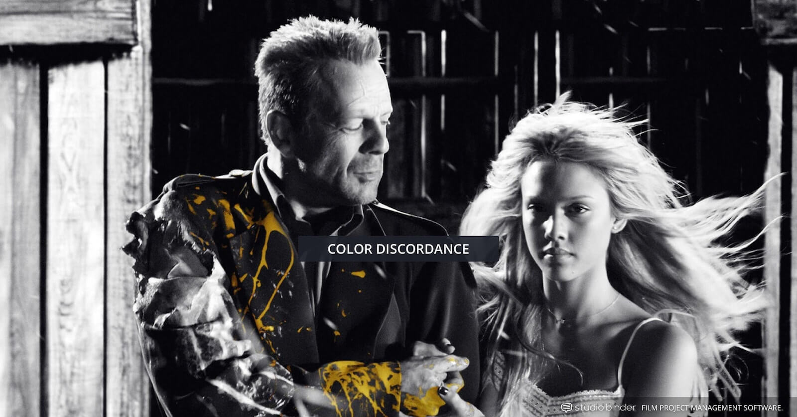 How to Use Color in Film - Example of Movie Color Palette and Scheme - Color Discordance - Sin City-min How to Use Color in Film - Example of Movie Color Palette and Scheme - Color Discordance - Sin City-min