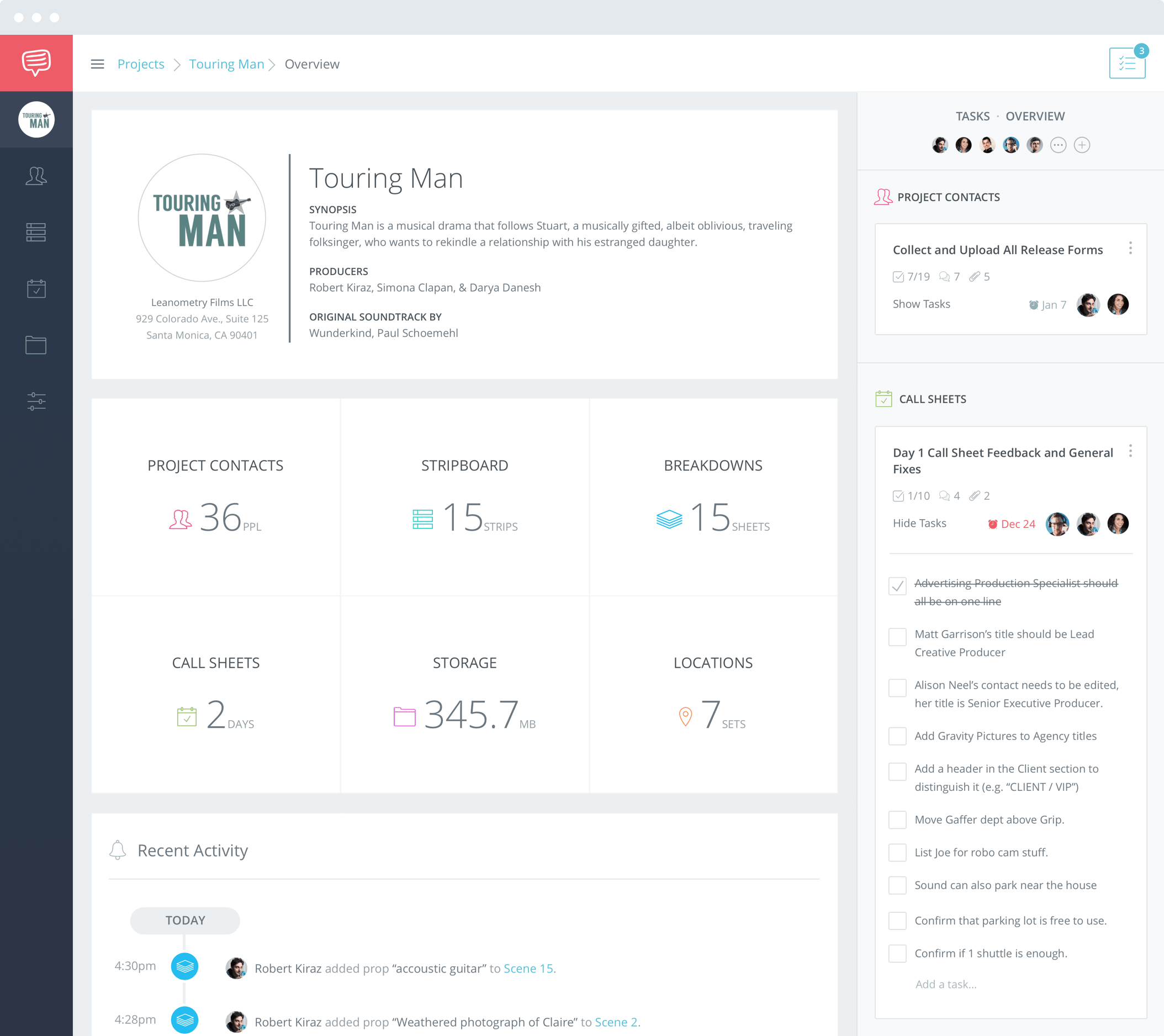 Celtx Studio vs StudioBinder Film TV & Video Production Project Management Software - Film Project Management and ToDo Lists