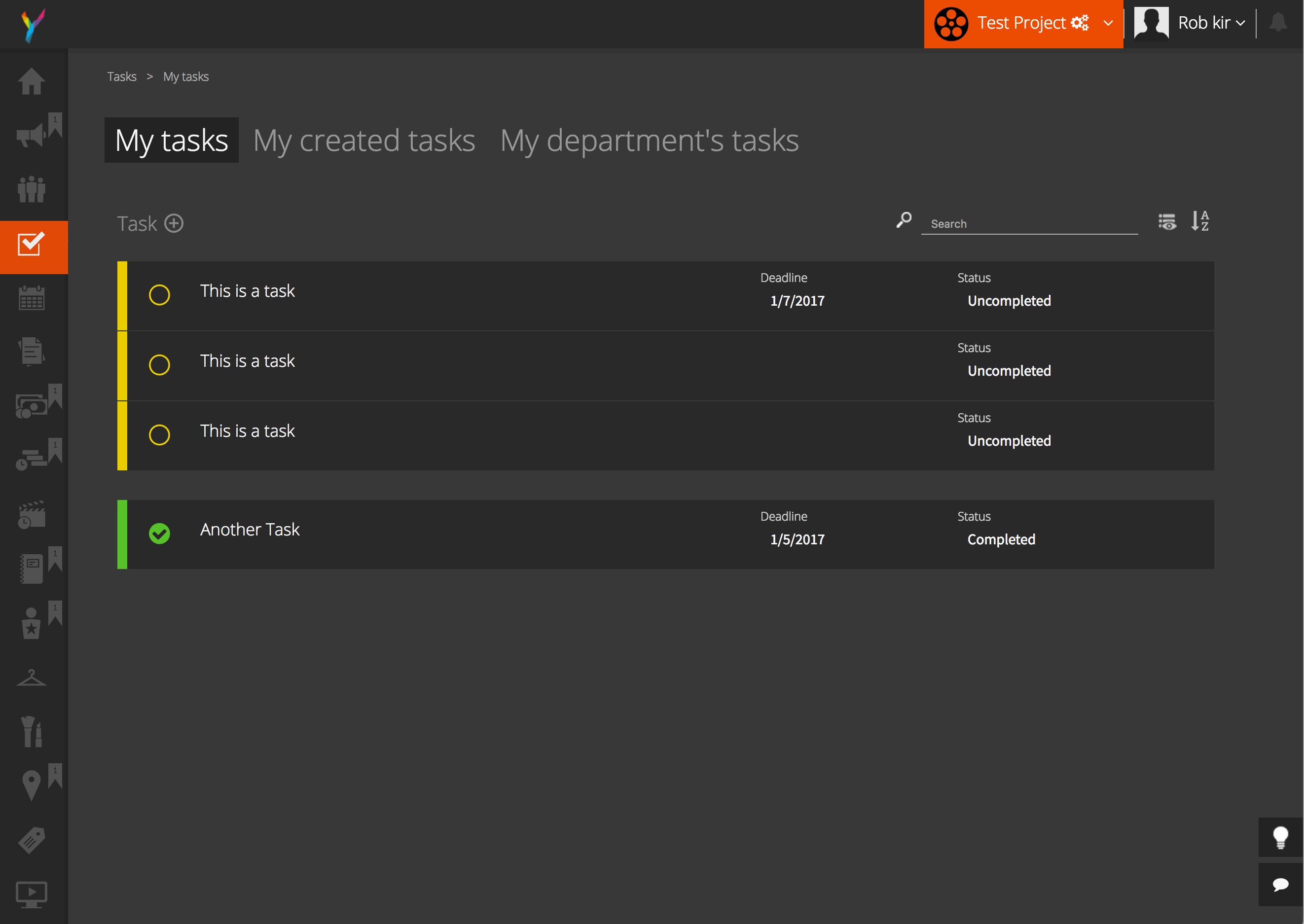Yamdu Tasks
