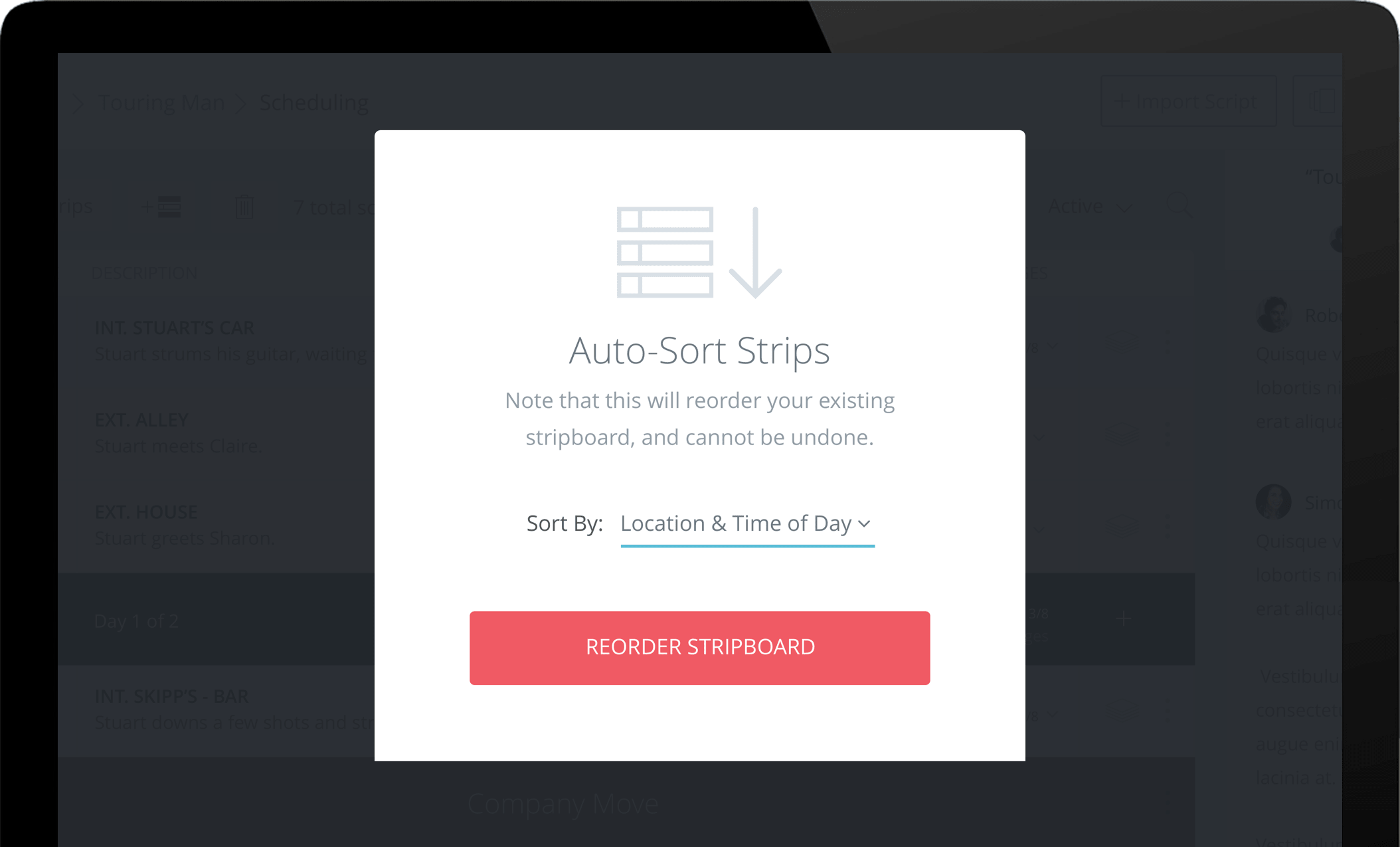 Video Film and TV Production Management Software - Film Production Scheduling Software - Auto-Sort Stripboard - StudioBinder1 Video Film and TV Production Management Software - Film Production Scheduling Software - Auto-Sort Stripboard - StudioBinder1