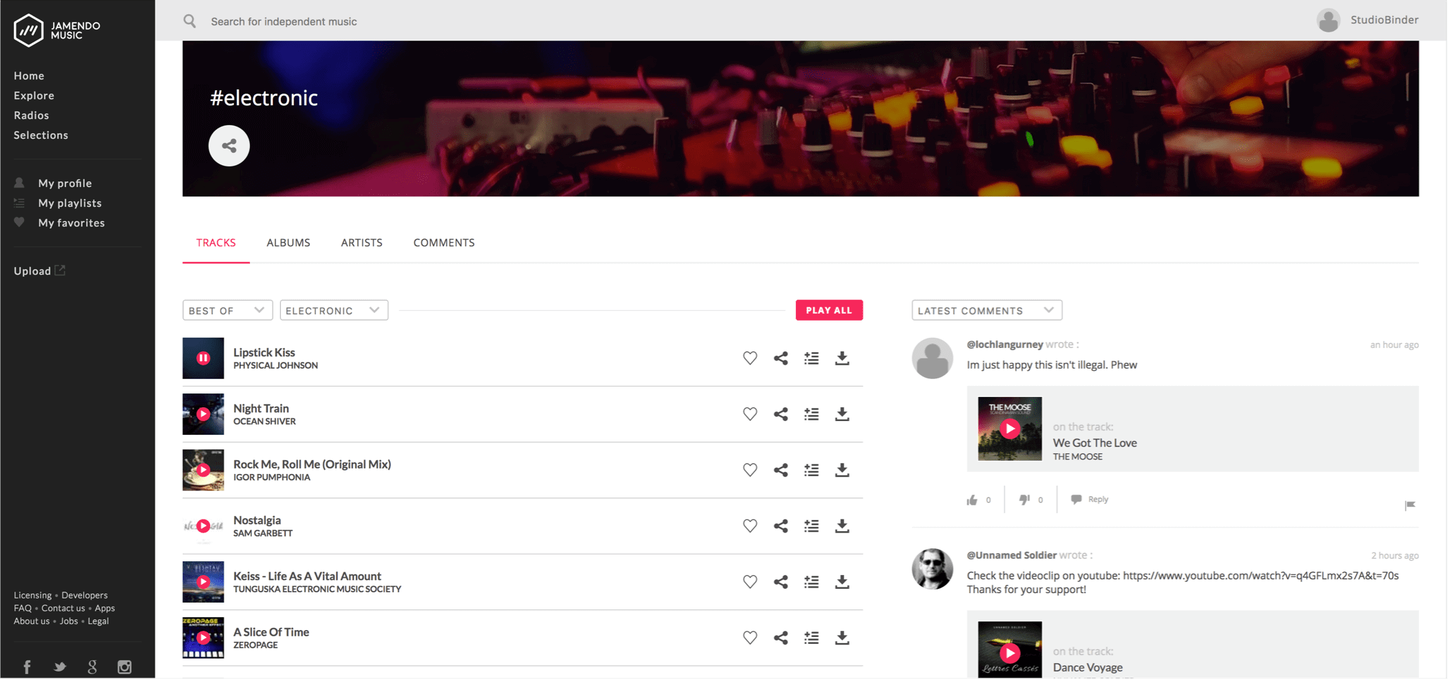 Best Stock Music Sites for Video Creators - Jamendo Music - StudioBinder