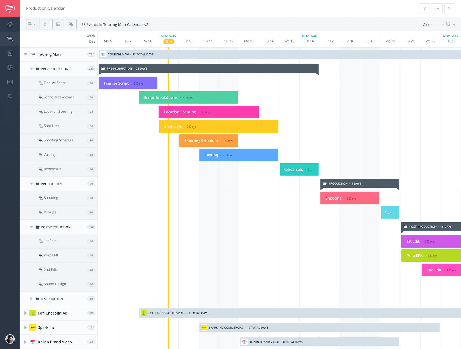 Film, TV and Video Production Calendar - Drag and Drop - StudioBinder Expanded Film, TV and Video Production Calendar - Drag and Drop - StudioBinder Expanded