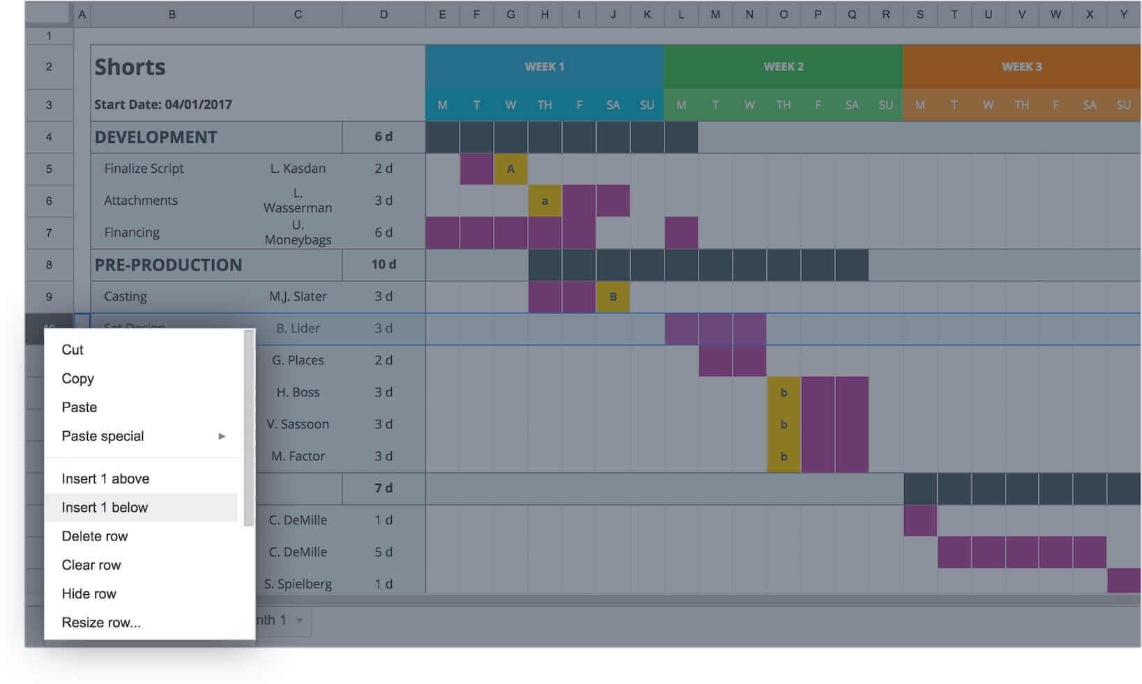 Free Gantt Chart Excel Template - Right-Click - StudioBinder Free Gantt Chart Excel Template - Right-Click - StudioBinder