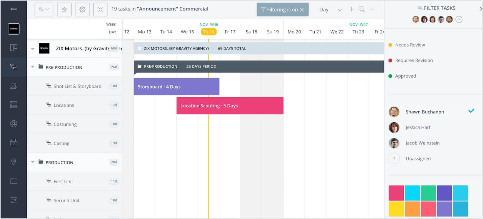 Photo, Video and Film Production Calendar Template and Software - Assign Team Member - StudioBinder Photo, Video and Film Production Calendar Template and Software - Assign Team Member - StudioBinder