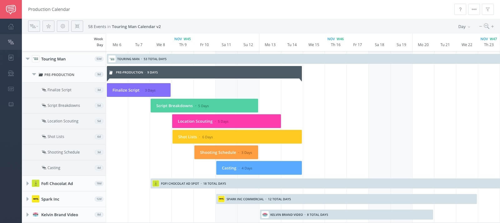Photo, Video and Film Production Calendar Template and Software - View Multiple Projects - StudioBinder Photo, Video and Film Production Calendar Template and Software - View Multiple Projects - StudioBinder
