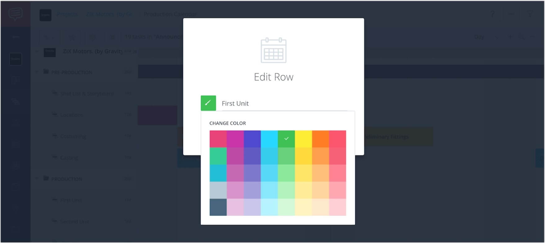 How To Create A Gantt Chart Online - Customize Chart B - StudioBinder
