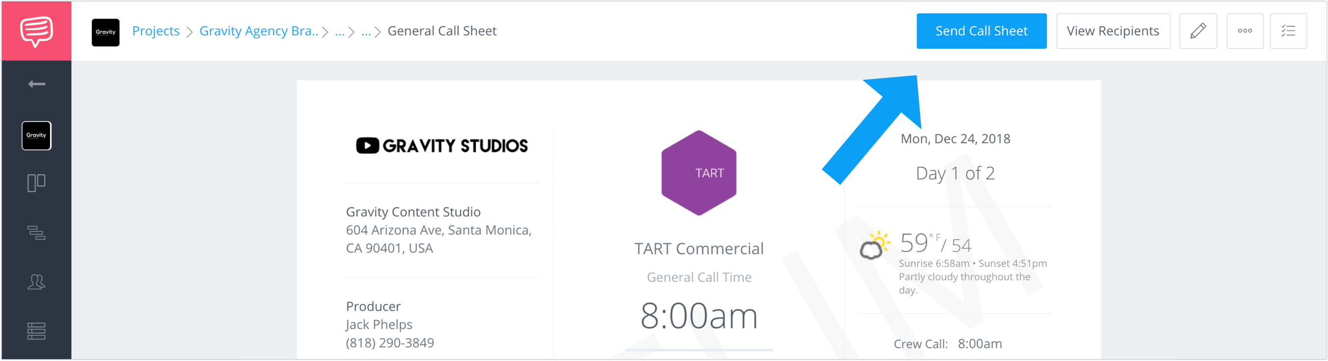 How to Make a Call Sheet Online with StudioBinder Call Sheet Software - 15a How to Make a Call Sheet Online with StudioBinder Call Sheet Software - 15a