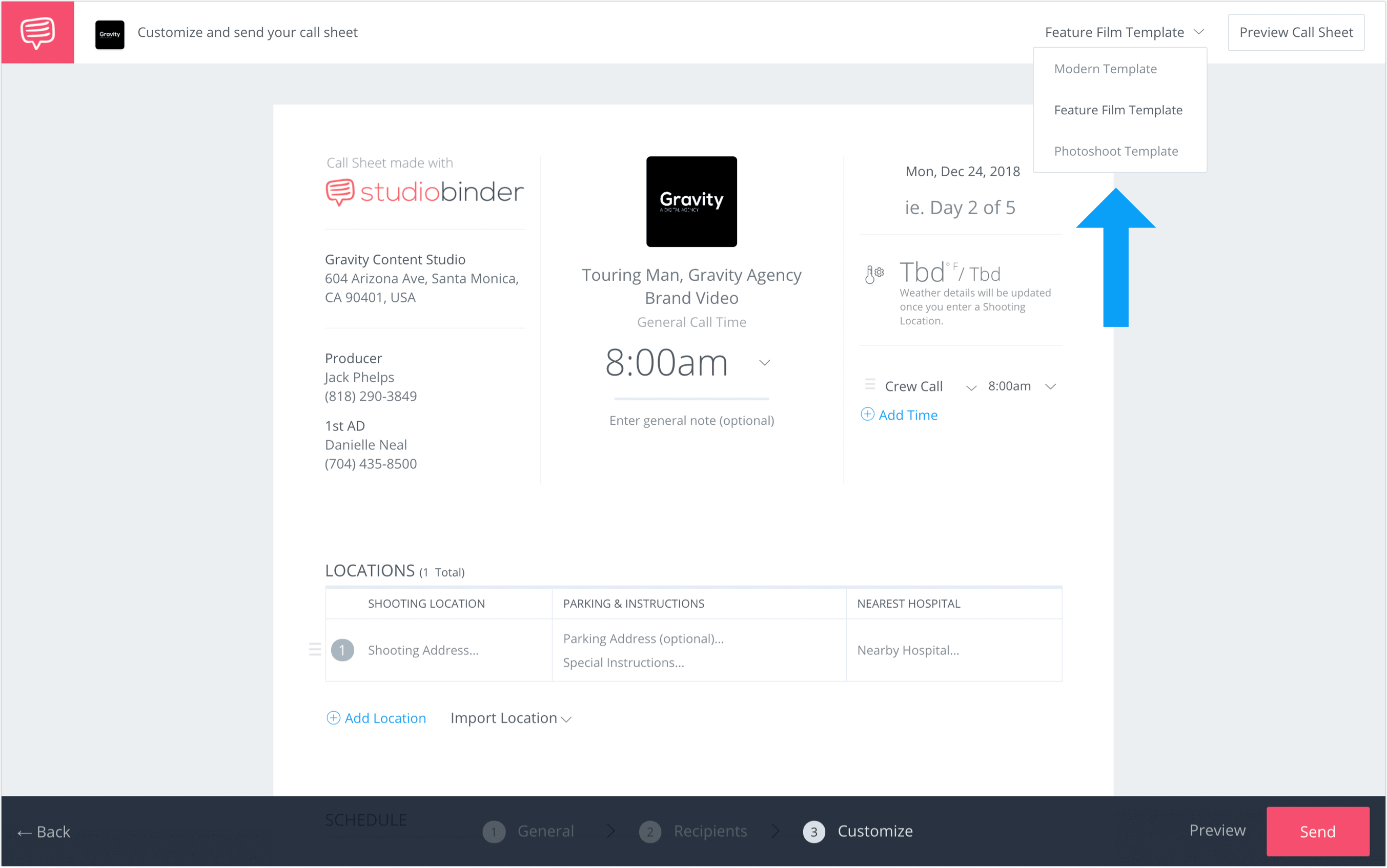 How to Make a Call Sheet Online with StudioBinder Call Sheet Software - 4 How to Make a Call Sheet Online with StudioBinder Call Sheet Software - 4