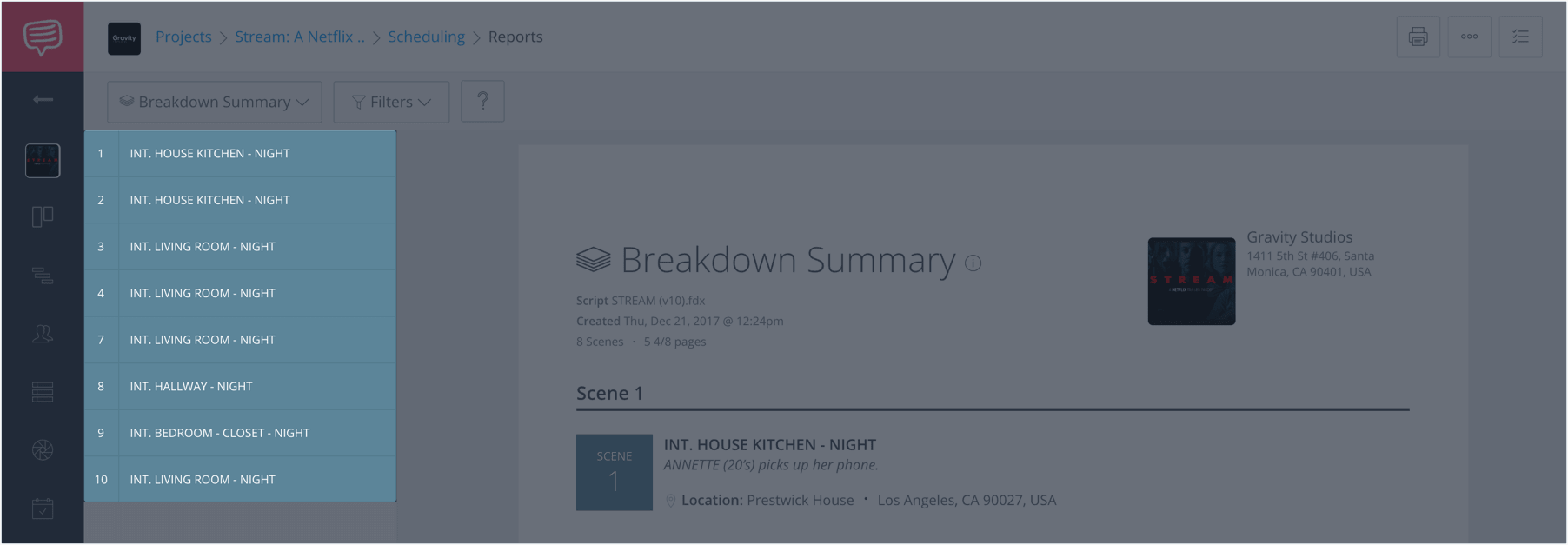 Production Scheduling Explained - How to Make a Scene Breakdown - StudioBinder - 19 Production Scheduling Explained - How to Make a Scene Breakdown - StudioBinder - 19