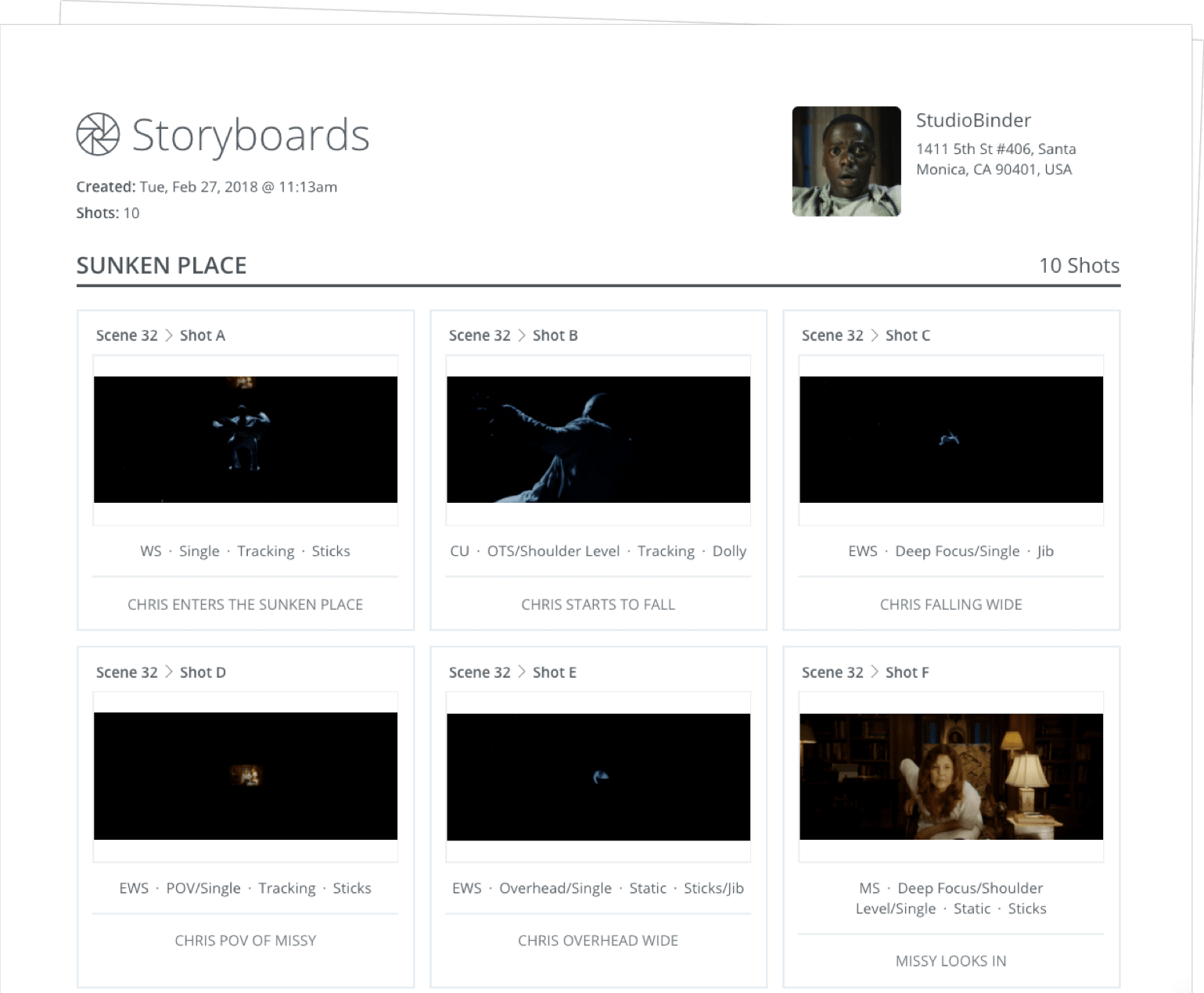 Storyboard Template - Get Out - Exit Intent - StudioBinder Storyboard Template - Get Out - Exit Intent - StudioBinder