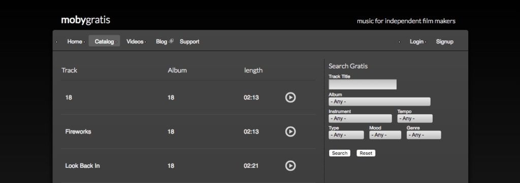 Best Stock Music Websites - Moby Gratis - StudioBinder Film Production Software Best Stock Music Websites - Moby Gratis - StudioBinder Film Production Software