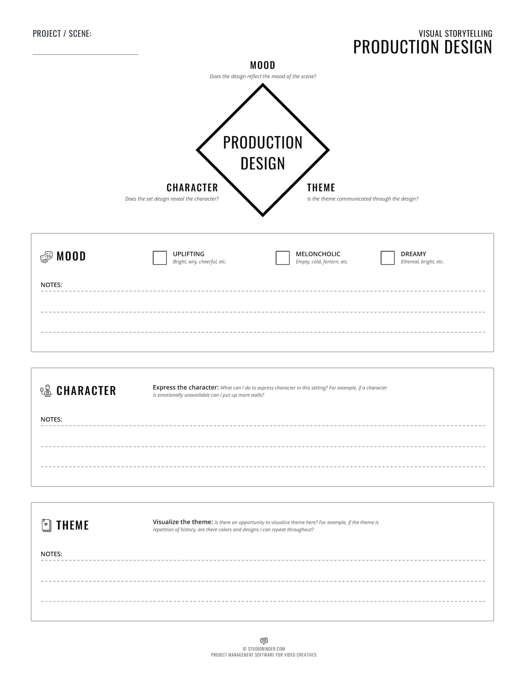 Visual Storytelling - Production Design Visual Storytelling - Production Design