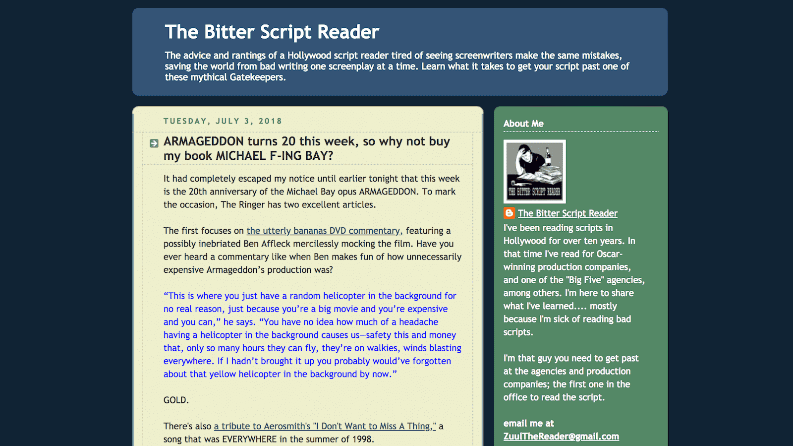 Best Screenwriting Website - Script Writers - Bitter Script Reader Blog Best Screenwriting Website - Script Writers - Bitter Script Reader Blog