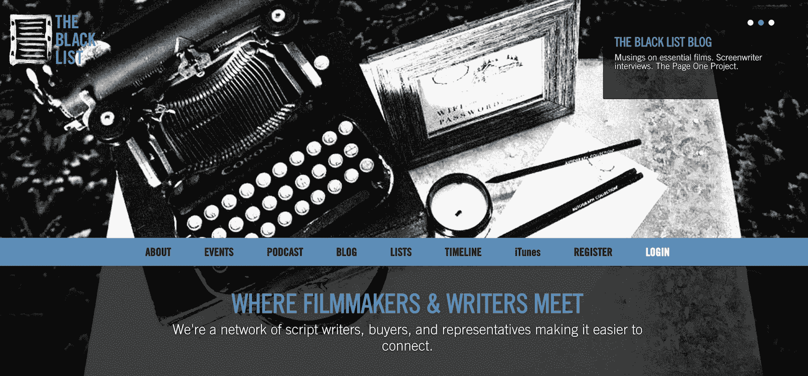 Best Screenwriting Websites - Script Writers - The Black List Best Screenwriting Websites - Script Writers - The Black List
