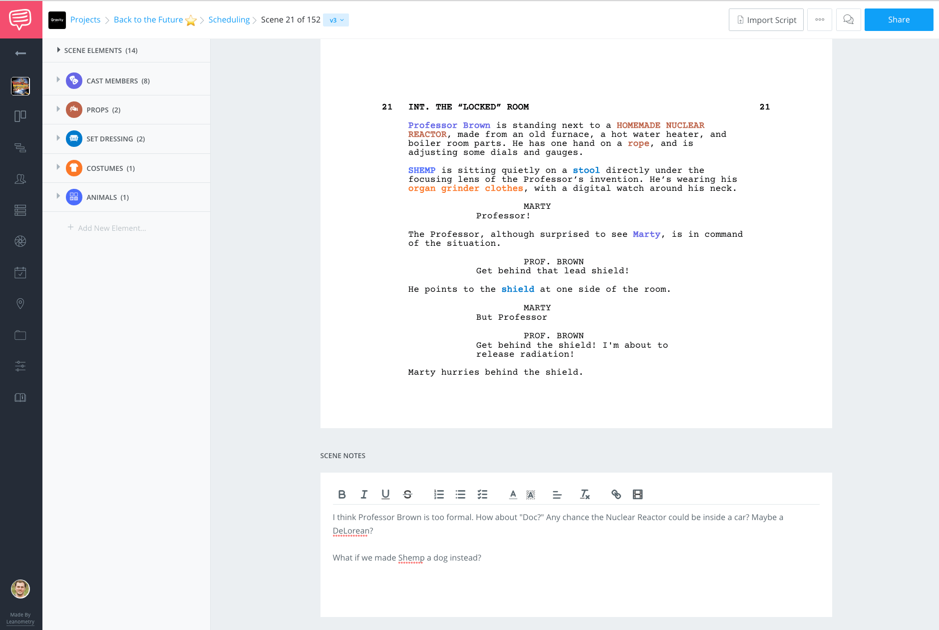 Script Notes - Script Breakdown of Back to the Future - StudioBinder Script Notes - Script Breakdown of Back to the Future - StudioBinder