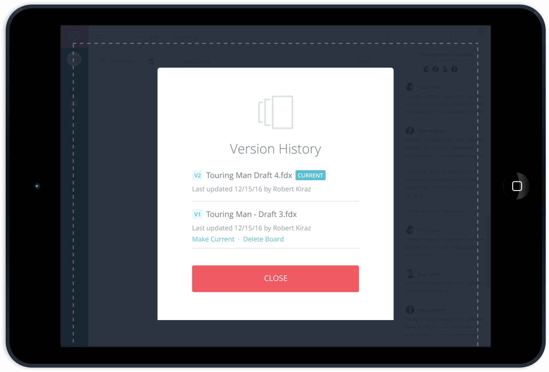 Script Breakdown Version History - StudioBinder Video Film and TV Production Management Software Script Breakdown Version History - StudioBinder Video Film and TV Production Management Software