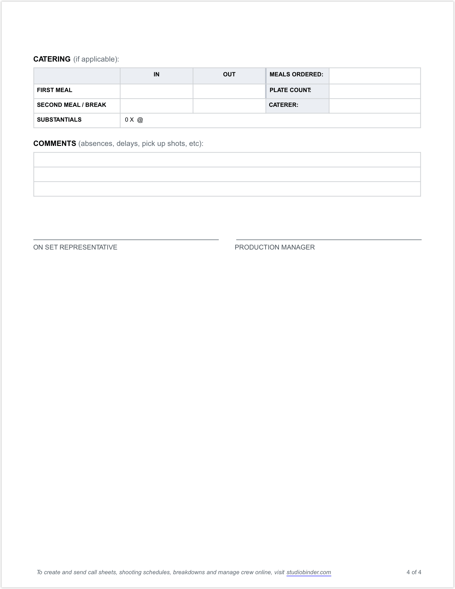 Daily Production Report Template - Page 4 - StudioBinder