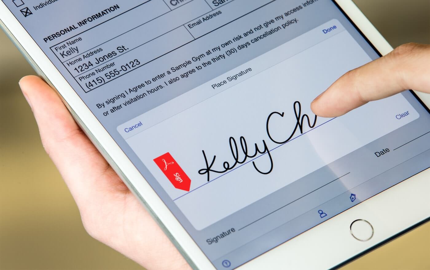 Fill in Variable Fields esigning agreements