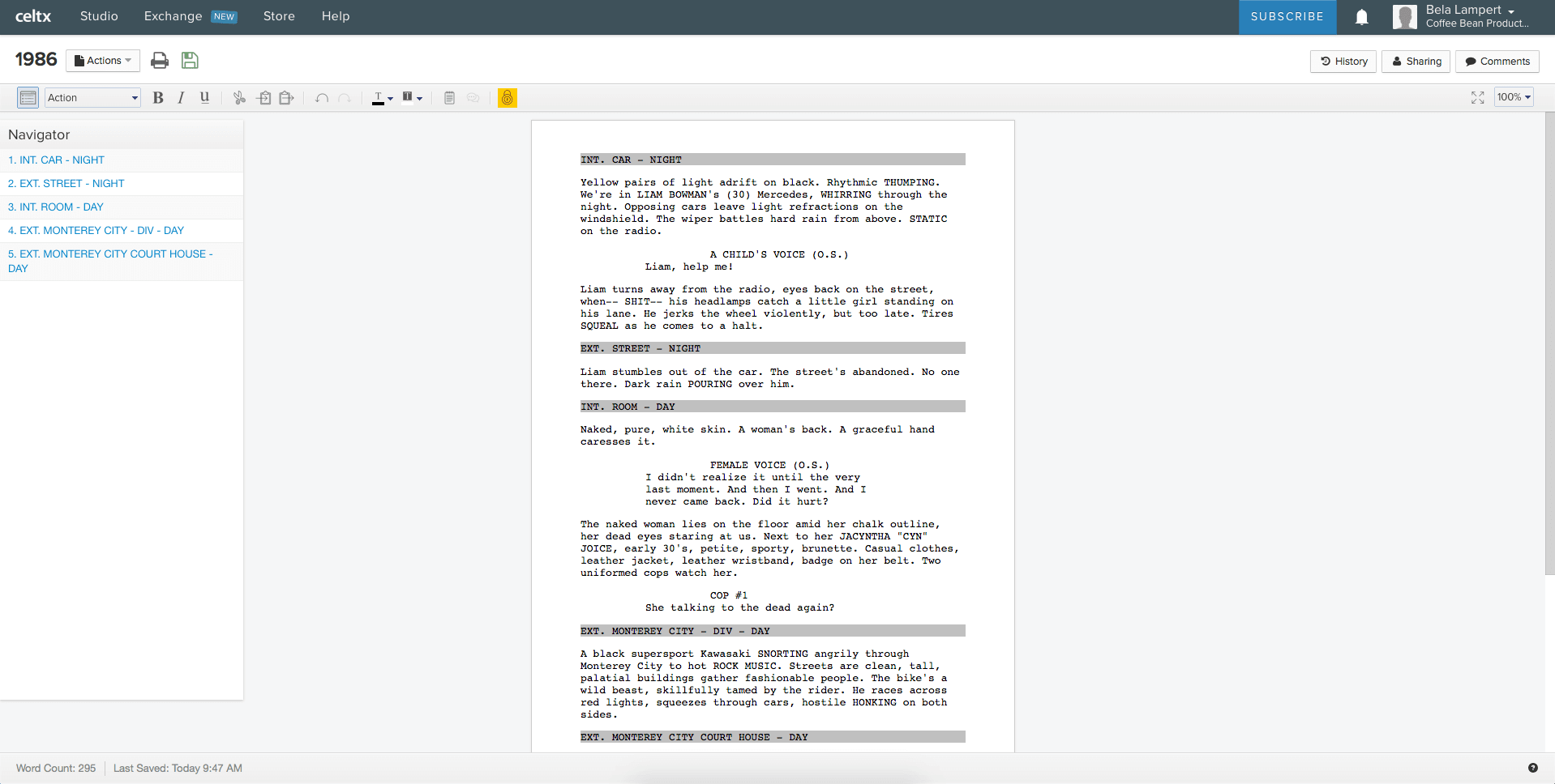 celtx script tuturial