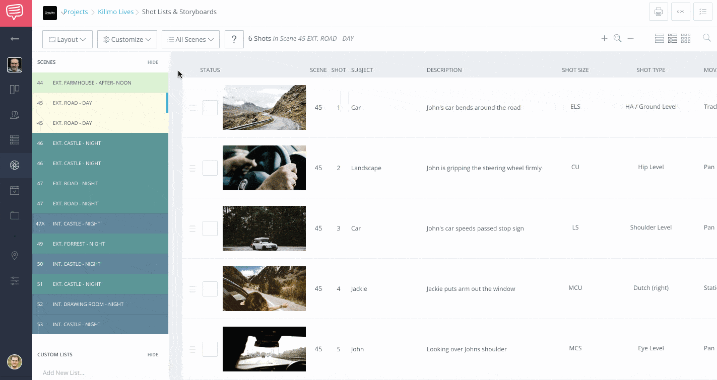 Introducing Shot List Template and Storyboard Template Builder - Customize Columns