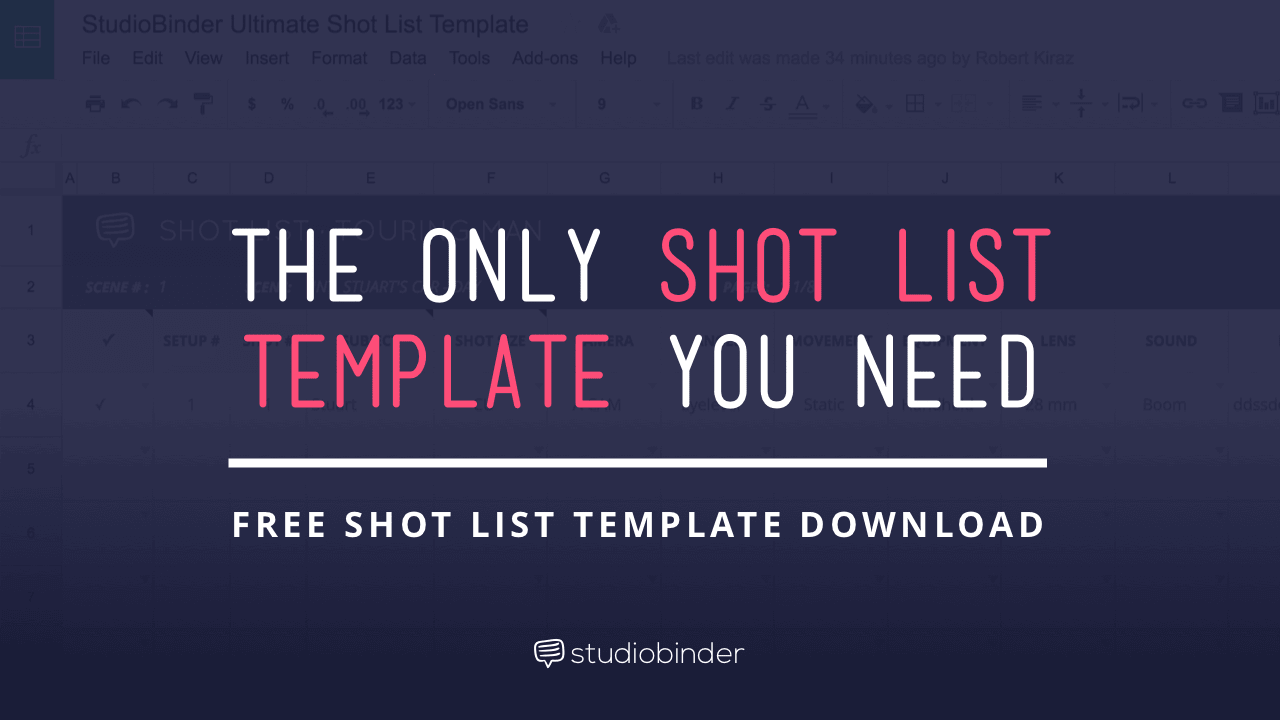 The Only Shot List Template You Need With Free Shot List Template Download StudioBinder1 min