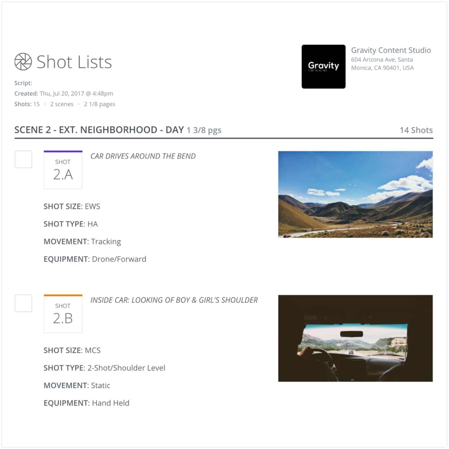 Introducing Shot List and Storyboard Reports - Powerful