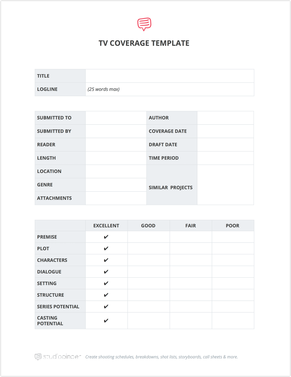 tv script template for pages download free script coverage template studiobinder tv script template for pages download free script coverage template studiobinder