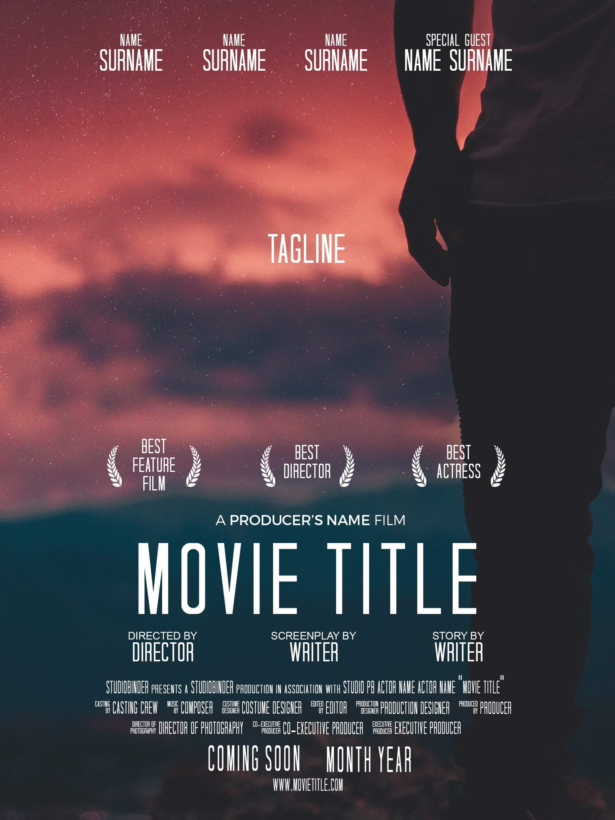 Movie Poster Template Dark with Image