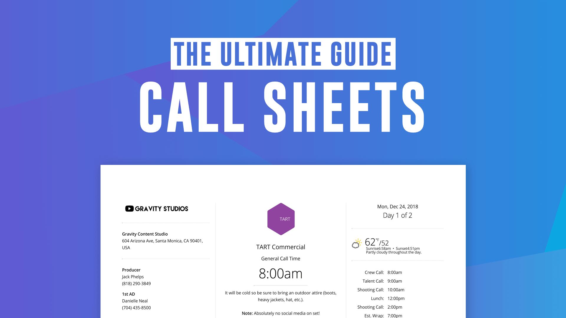 The Ultimate Guide to Call Sheets (with FREE Call Sheet Template)